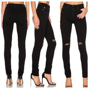 AG Sophia Black Skinny Jeans 25